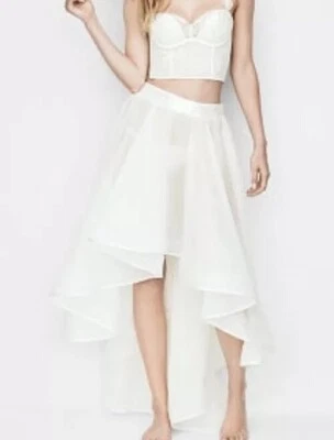 Falda Victoria’s Secret Dream Angel Alto Bajo Volantes Marfil Talla M Foto 1 de 3