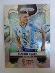 ⭐️ 2018 Panini Prizm World Cup # 8 Mauro ICARDI  PSG Silver Refractor HOT ! ⭐️