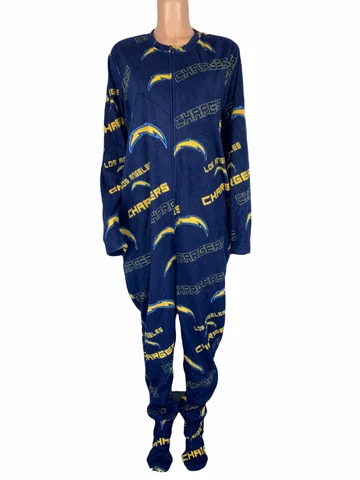 NFL Keystone Unisex Union Suit with Cinch Bag Jumpsuit Chargers Large Size Cover