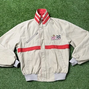 Giacca Vintage Miller High Life Racing Team Don Jac Bottone Anni 70 Zip Uomo M Made USA - Foto 1 di 16