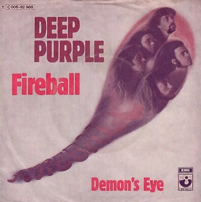 DEEP PURPLE FIREBALL / DEMON'S EYE 1971 RECORD GERMANY 7" PS - Image 1 of 4