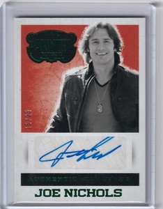 Joe Nichols 2014 Panini Country Authentic Signatures Green Auto S-JON, 15/25