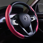 Car Steering Wheel Booster Cover Case Non-Slip Red Carbon Fiber For Cadillac