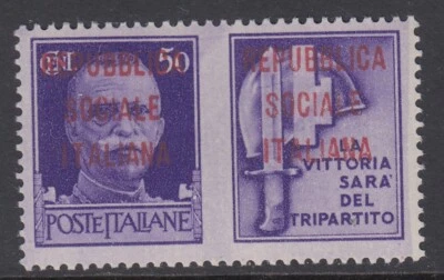 ITALIA RSI - Social R- War Propag n.48 cv 1800 $ embalaje original Firenze Lilla Carmine MNH**R+ Foto 1 de 2