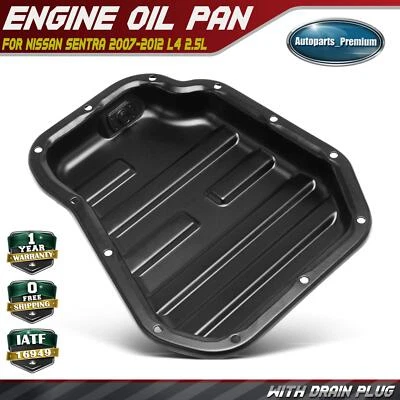 cárter de aceite inferior del motor con tapón de drenaje para Nissan Sentra 2007 2008 2009-2012 L4 2,5 L Foto 1 de 4