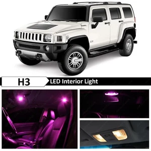 16x Pink Interior License Plate LED Lights Package Kit for 2005-2010 Hummer H3 - Picture 1 of 8