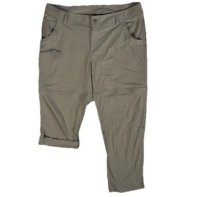 Calça World Wide Sportsman feminina conversível perna tamanho 14 náilon bronzeado pesca M25 - Imagem 1 de 4