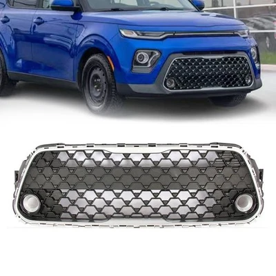 For 2020 2021 2022 Kia Soul EX Front Bumper Lower Grille 86530K0020 Silver Black Foto 1 de 4