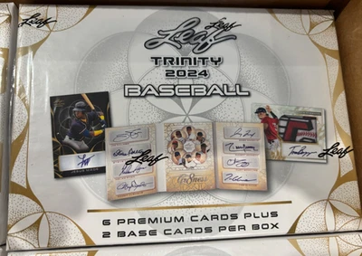 Caja de pasatiempos sellada de fábrica de béisbol MLB Leaf Trinity 2024 Foto 1 de 4