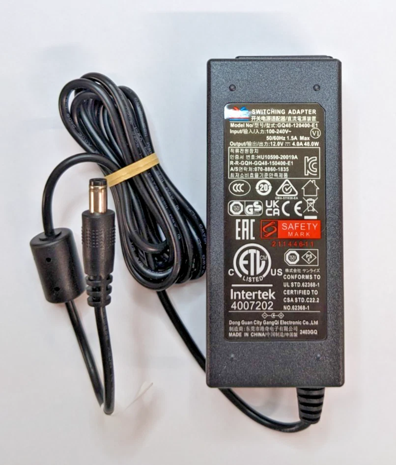 ADX A30A3M25 MONITOR POWER SUPPLY INTERTEK GQ48-120400 12V 4A 50/60HZ 1.5A - Image 1 of 1