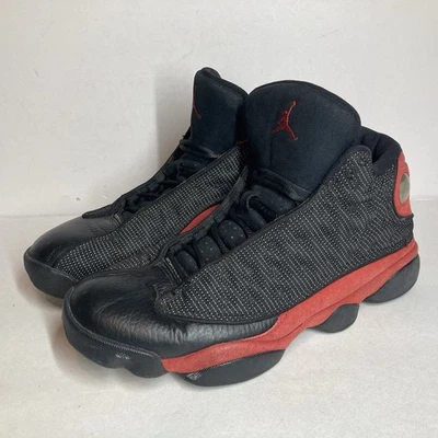 Zapatillas Hombre Talla 9.5 Air Jordan 13 Retro Bred 2017 Negro Rojo 414571-004 Usadas Foto 1 de 4