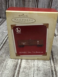 Punze Andenken Ornament Löwe Nr. 714 Boxcar Train CIB Christmas Holiday - Bild 1 von 3