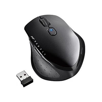 BUFFALO wireless Blue LED 5 button neofit mouse S size black BSMBW515SBK NEW - Image 1 of 4