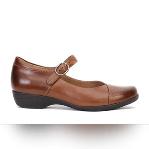 Scarpe Dansko marroni Mary Jane classiche supporto arco plantare zeppa corta Fawna taglia 6 - Foto 1 di 11