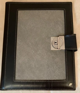 TOP Elegante MÜ Documentos Libro de anillas Carpeta Gris 29x35x4,5 Cerrable Como NUEVO - Imagen 1 de 10