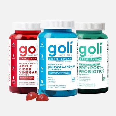 Goli Zero Sugar 3-in-1 Probiotic Apple Cider Vinegar Vitamin B12 and Probiotics - Image 1 of 4