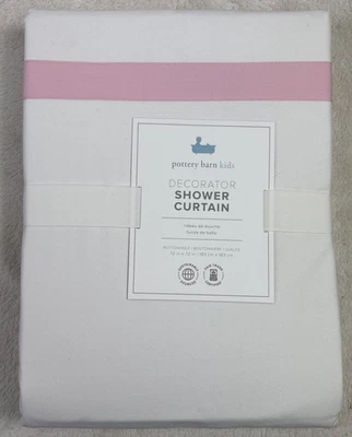 Pottery Barn Kids DECORATOR Shower Curtain 72x72 NWT Pink_New - Image 1 of 4