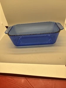 Pyrex Cobalt Blue Loaf Baking Pan  Dish 213-R  1.5 QT   1.5 L Excellent Cond. - Picture 1 of 5