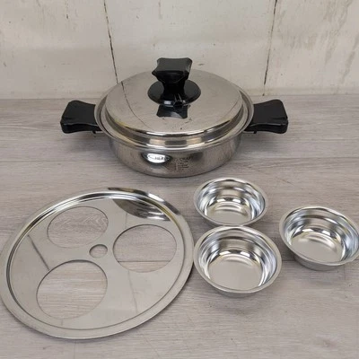 Health Craft 7 Ply Surgical Stainless Steel 3 Egg Poacher Cookware Pan USA Made  - Image 1 of 4