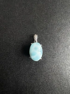 Larimar Pendant On Sterling Silver 925 Setting - Picture 1 of 5