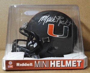 (RIDDELL) MARK RICHT SIGNIERTER MIAMI HURRICANES SPEED MINI HELM 2018 BRANDNEU! - Bild 1 von 6