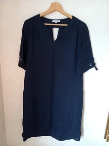 Mat de Misaine UK 12 Leinen Kurzarm Kleid UK 12 Matrose Maritim - Bild 1 von 9