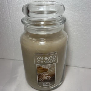 Tarro grande de madera Yankee Candle Beach - aroma retirado - NUEVO 22 oz - Imagen 1 de 4