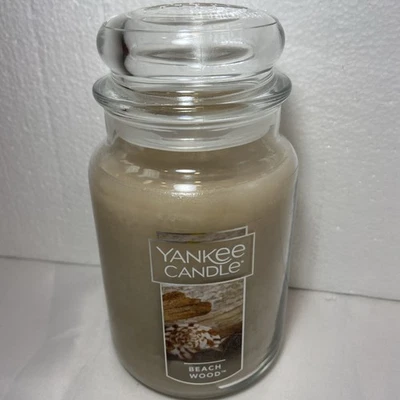 Tarro grande de madera Yankee Candle Beach - aroma retirado - NUEVO 22 oz Foto 1 de 4