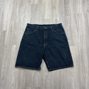 Vintage Wrangler Jean Shorts Men's 36 Blue 10" Inseam Jorts Denim y2k Cowboy - Picture 1 of 11