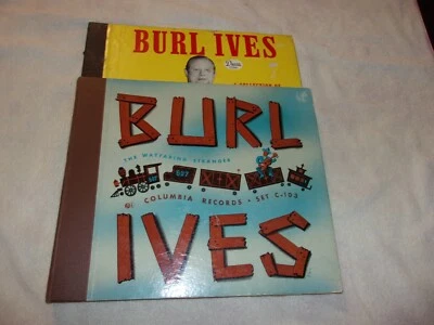 2 Burl Ives 78RPM Record Book Lot Wayfaring Stranger Ballads Folk Songs Decca - Image 1 of 4