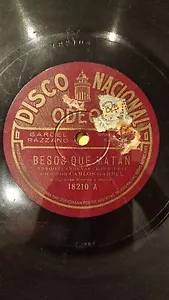 TANGO 78 rpm RECORD Odeon CARLOS GARDEL Tötende Küsse / Schlaflosigkeit SPANISCH - Bild 1 von 2