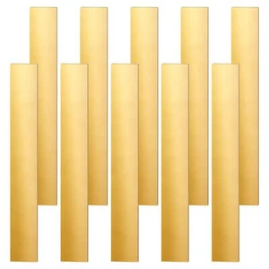 10 Pcs Brass Strip Shim Stock 1" Width x 12" Length Metal Shims Brass Sheet - Picture 1 of 6