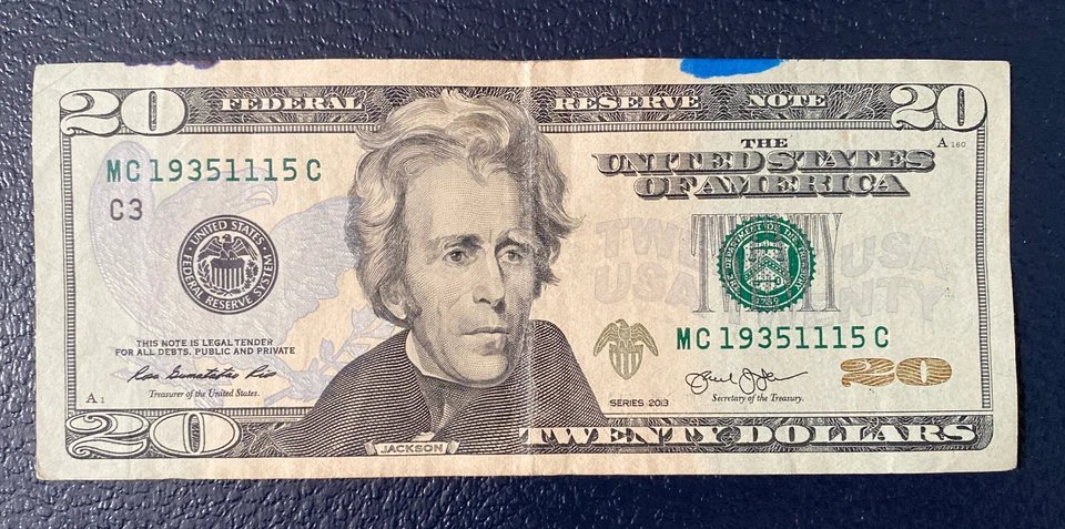 November 15th 1935 Birthday Anniversary Bill $20 US Dollars FRN. **L@@K**. - Image 1 of 2