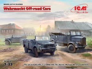 ICM DS3503 1/35 Wehrmacht off-Road Cars (Kfz.1, Horch 108 Typ 40, L1500A) - Picture 1 of 1