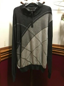 Greg Norman Sweater Jacket Pull Over Black Men's XXLarge Golf Olde Mill - Picture 1 of 5