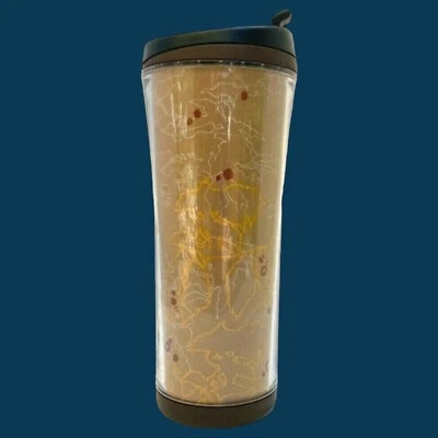 STARBUCKS 2008 12 OZ Brown Leaf Travel Tumbler - Image 1 of 4