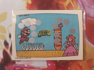 Super Mario 2 Screen 10 Peach 1989 Nintendo Game Pack Card LP-NM - Picture 1 of 2