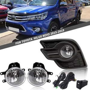 Halogen Fog Light Bumper Frame Cover Daytime Running Light For Toyota Hilux 15- - Picture 1 of 9