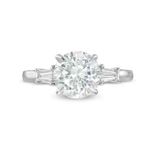 1.50 Ct Round Cut 3 Stone IGI Certified Lab Grown Diamond Ring 18kt White Gold - Picture 1 of 8