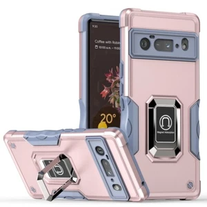 For Google Pixel 6 Pro Metal Ring Magnetic Kickstand Case - Picture 1 of 6