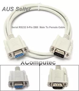 1M-1.3M Serial RS232 9-Pin Male To Female DB9 M-F PC Converter Extension Cable - Picture 1 of 1