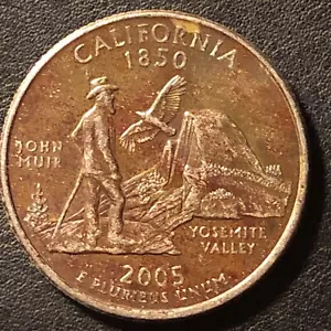 2005P California Washington Quarter. Missing Clad Both Sides Error - Picture 1 of 9