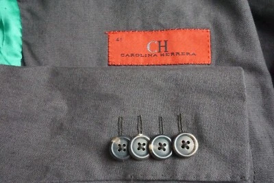 Carolina Herrera коричневый 100% хлопок 2 ПК костюм куртка брюки размер 41 - Изображение 1 из 4