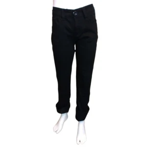 Black Twill Bootcut Pants - Picture 1 of 2