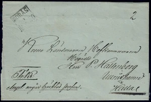 SWEDEN. 1850. Prephilatelic entire from Borås to Ulricehamn. VF (PK1937) - Picture 1 of 2