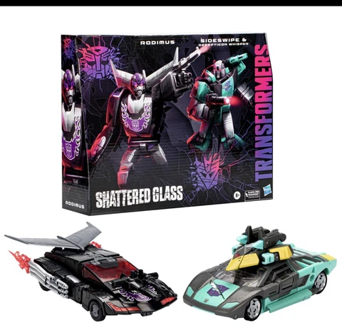 Presale Transformers Shattered Glass Rodimus  Sideswipe Whisper Cover