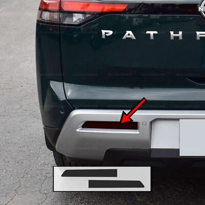 Fits 2022-2025 Nissan Pathfinder Smoke Rear Reflectors Overlay Tint Vinyl Decals - Image 1 of 4
