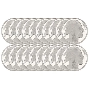 1 oz SilverTowne Buffalo Silver Round (New - Lot of 20) - Picture 1 of 3
