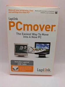 Laplink PC Mover Software & Cable Works with Windows 95,98, XP & Vista USED COND - Picture 1 of 7