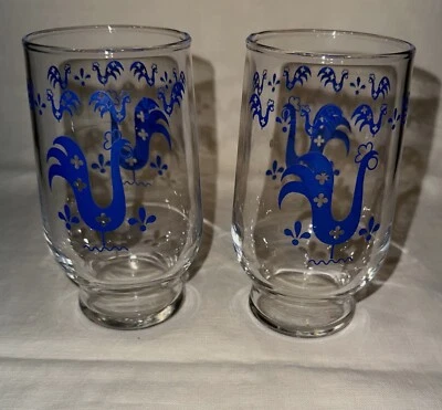 (Set of 2) Royal China Rooster WEATHERVANE 4 1/2" Tall 12-Ounce TUMBLERS - Image 1 of 3